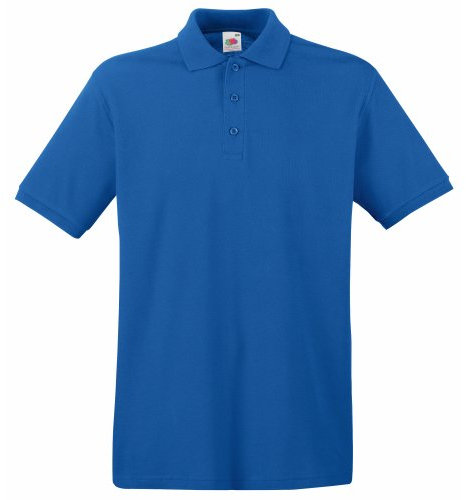 Fruit Of The Loom Men’s Polo Shirt in 100% Cotton, mens, Royal Blue, S