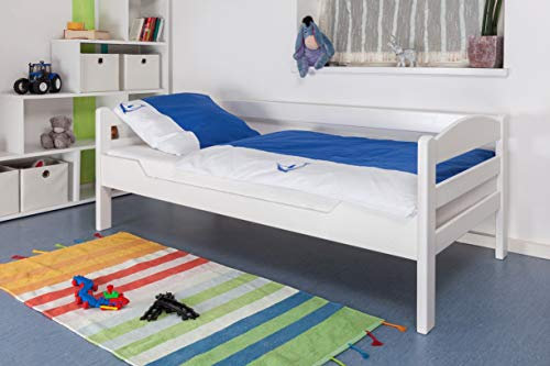 Kinderbett/Jugendbett Easy Premium Line K1/n Sofa, Buche Vollholz massiv weiß lackiert - Maße: 90 x 190 cm