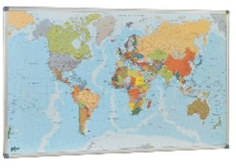 Faibo 203738 - Mapa del Mundo, metálico, 84 x 140 cm
