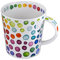 DUNOON Tasse Cairngorm Hot Spots Gepunktet 11 cm, Blau Grün Rot Orange Gelb Lila Pink