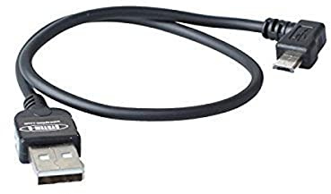 System-S USB 2.0 Kabel für USB-A auf USB Micro-B 30 cm Winkelstecker 90 Grad