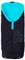 ByBoom - Softshell Winterfußsack Thermo Aktiv für Kinderwagen und Buggy, Farbe:Schwarz/Aqua