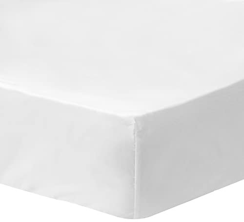 MATT & ROSE Drap Housse Douce Nuit 140x200 cm | 100% Coton | Oeko-TEX | Blanc