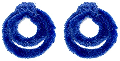 Helmecke & Hoffmann * Zwei Paar (Vier Stück) Nabenputzringe aus Chenilledraht (Blau)