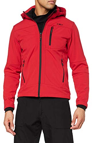 CMP - Herrenjacke mit Kapuze und Reißverschluss, Ferrari-Schwarz, 54