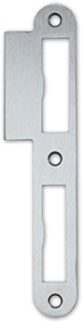 M4TEC ZB7 Gâche à languette acier inoxydant brillant - Robuste, durable & facile à installer Élégant DIN R Convient aux serrures de porte intérieure simple tour & double tour de portes en applique