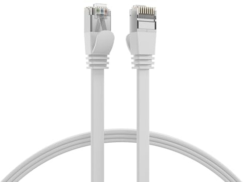 EFB ELEKTRONIK Flachkabel U/FTP Cat.6A RJ45 weiss 1,0m K5545WS.1