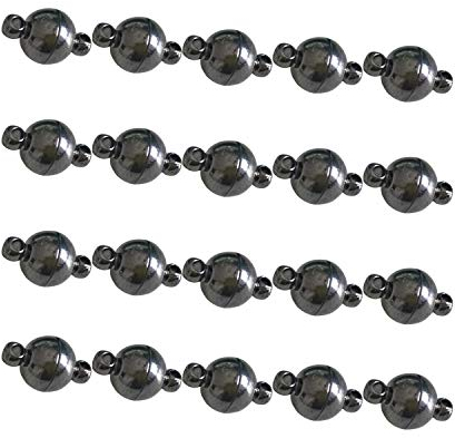 MOAMUN 20 Stück Magnetverschluss Armband, 6MM Runde Magnetverschluss Kette, Verschlüsse für Armbänder Schmuck Kettenverschluss für Halsketten Fußkettchen Schmuckherstellung DIY Handwerk(Schwarz 6mm)