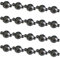MOAMUN 20 Stück Magnetverschluss Armband, 6MM Runde Magnetverschluss Kette, Verschlüsse für Armbänder Schmuck Kettenverschluss für Halsketten Fußkettchen Schmuckherstellung DIY Handwerk(Schwarz 6mm)
