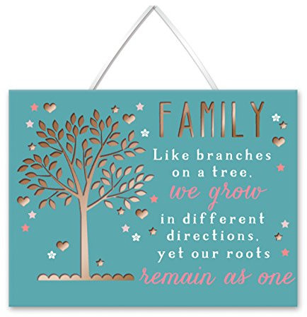 Family Wooden Mirror Mirror Hanging Plaque