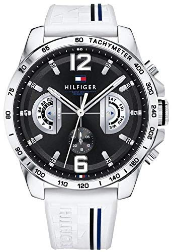 Tommy Hilfiger Unisex-Adult Multi dial Quartz Watch with Silicone Strap 1791475