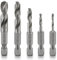 NEIKO 11402A Kurzbohrer-Set für Metall, 5-teiliges 1/4-Zoll-Schnellwechsel-Sechskantschaft, M2-Hochgeschwindigkeitsstahl für Schnellwechsel, Spannfutter und Antriebe, Bohrerhalter inklusive,