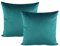 VAKADO 50x50 cm Blaugrün Samt Kissenbezug Weich Kissenhülle Solide Quadratisch Kissen Heimdekoration Dekokissenbezug für Couch Sofa Buro Schlafzimmer Auto 2er-Set