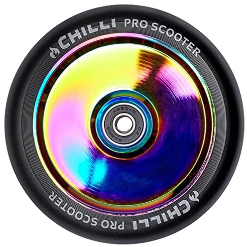 Chilli Pro Scooter Fat Wheels, Ersatzrollen, 120mm Durchmesser, 27 mm breit (Fat), nur in Kombination mit Fat Fork fahrbar (neochrome)