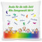 Unikatolo Kita Abschiedsgeschenk, Kissen mit Namen personalisiert, Regenbogen, Kindergarten Abschied Erzieherin Tagesmutter Dankeschön Kindergärtnerin (Hände & Füße)