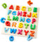Coogam Holz Alphabet Puzzle ABC Buchstaben Peg Board Knob Montessori Puzzle Blöcke Early Learning pädagogisches Spielzeug Geschenk für 1 2 3 Jahre altes Kleinkind Baby Kinder