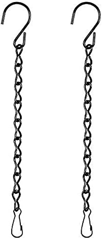 EBOOT 2 Pcs Hanging Chain for Bird Feeders, Planters, Lanterns and Ornaments (Black,9.5 Inch)