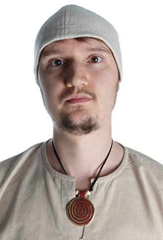 HEMAD Wikinger-Kappe Birka-Mütze Wollfilz Modell: Fafnir, Beige, L