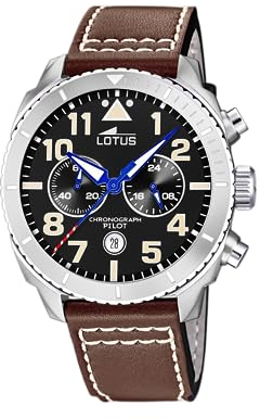 Lotus Uhr Für Herren 18705/3 Outlet Silber Edelstahl Case BraunLeder Band
