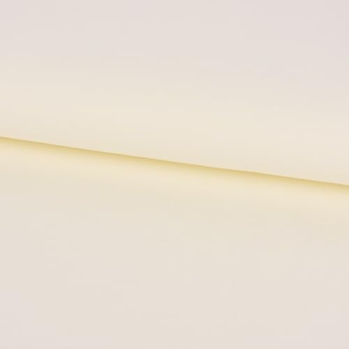 SCHÖNER LEBEN. Sweatstoff Meterware Bio Soft Sweat dünn Uni Creme 1,5m Breite