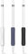 Delidigi Housse de Protection pour Apple Pencil 1ère et 2ème Génération, 3 Pièces Souple en Silicone Support Grip Manchon Ergonomique Accessoires (Blanc, Noir, Bleu Nuit)