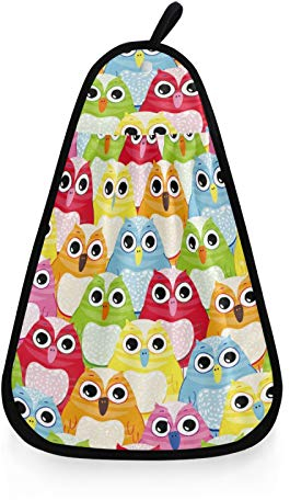 RELEESSS Handt¨¹cher Bunte Eule Vogel Weiche Mikrofaser Handtuch f¨¹r Badezimmer K¨¹che Mehrzweckgebrauch