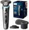 Philips Rasierer Serie 9000- Elektrischer Nass- und Trockenrasierer, Chrom dunkel, Lift&Cut-Rasiersystem, SkinIQ-Technologie, Pop-up-Trimmer, Reinigungsstation, Ladestation, Reiseetui, Modell S9987/55