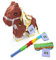 Nislai® Pferd Pinata Set | Ideal für Geburtstag, Hochzeit, JGA Party | Geschenkidee | Party Dekoration oder Pinataspiel | Inkl. Schlagstock und Augenmaske | 43x33x10