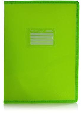 Classeur A4 Colorline avec bords renforcés en tissu et couvertures rigides, indicateurs avec rabat intérieur, autocollants et porte-cartes d'identité by Office Box (20 pochettes, vert clair)