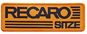 RECARO Patch RECARO Sitze | 2er Set | 100 x 35mm | Zum Aufnähen oder Aufbügeln | Hochwertiges Patches Set zur individuellen Gestaltung