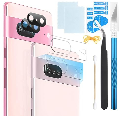 2Pcs For Google Pixel 7 Back Rear Camera Glass Lens Replacement for Google Pixel 7 Camera Glass Lens Repalcement with Repair Tools