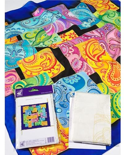 PAINT IT EASY NEU Gutta-Tuch 74x74, Pongé 08, Motiv 'Mirey'