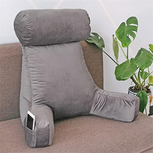 HEATHE Lendenkissen mit Armlehnen,Lesekissen,Rückenkissen,mit Abnehmbarer Nackenrolle,Ideal zum Arbeiten,Lesen oder Spielen auf dem Bett/Sofa/Boden