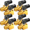 Tondiamo Air Compressor Valve, Brass Mini Ball Type, 8 Pieces, 1/4 Inch NPT Male x Female, for Air Compressor Part