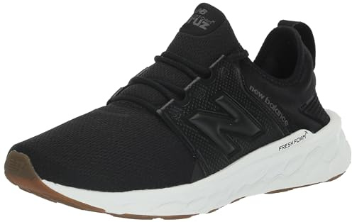 New Balance Men's Fresh Foam X Cruz V3 Running Shoe, Black/Blacktop/Gum 020, 15 W