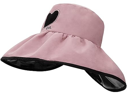 Kmbcove Sonnenhüte für Damen Breite Krempe UV-Schutz Fischerhut Faltbar Sonnenschutzhut Strand Sommerhut für Gartenarbeit Reisen Wandern Angeln Urlaub 56-58CM (Rosa)
