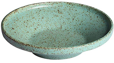 LAVAMI Keramik-Nudelschüssel, großer Suppenteller, 18 x 18 x 4,5 cm, Salatteller tief, einzeln, 7 Zoll, Grün