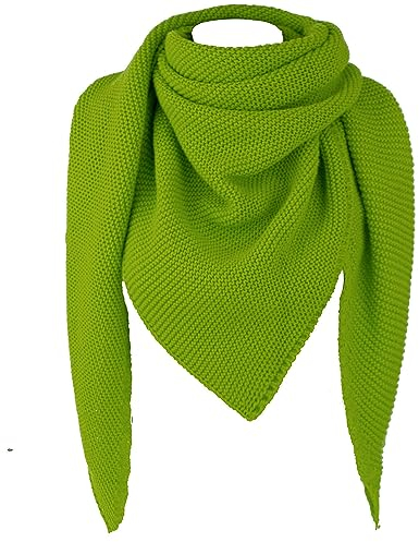 Gloop Damen Schal XXL Strick Dreieck Schal Strickmuster Halstuch Dreieckstuch ohne Kratze an Haut made in Italy