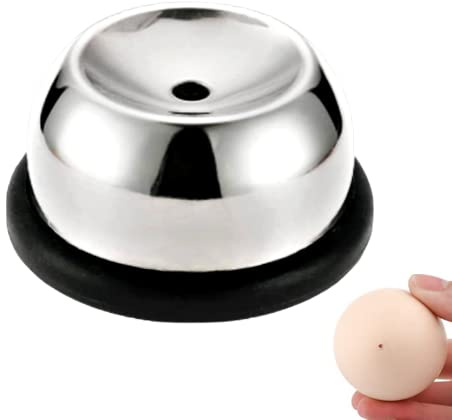 Egg Piercer for Raw Eggs, Stainless Steel Egg Poker for Boiling Eggs, Great Eggshell Peeler Tool to Get Good Hard Boiled Eggs, Egg Hole Puncher Pricker with Retractable Pin, Black