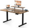 Devoko 120 x 60cm Standing Desk with Monitor Stand, Height Adjustable Electric Standing Desk, Stand Up Table for Home Office with 2 Memory Smart Pannel (Rustic Brown)