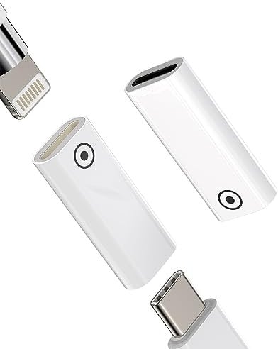Charging Dongle Compatible for Apple Pencil 1st Generation(2 Pack) USB C Female to Lightning Female Adapter Charger Accessories Pen Ipencil Type C Connector Thunderbolt 3 4 Cable Converter Accessory