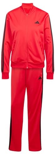 adidas Donna ESSENTIALS 3-STRIPES TRACKSUIT, Pure Ruby, L