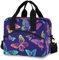 Mnsruu Butterfly Rainbow Gradient Lunch Bags for Women,Thermal Insulated Lunch Box Cooler Bag for Working Picnic