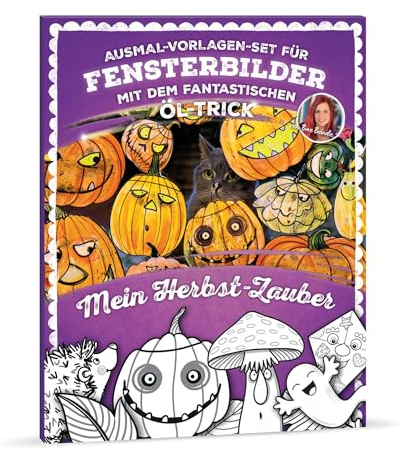 Bine Brändle - Ausmal-Vorlagen-Set für Fensterbilder mit dem fantastischen Öl-Trick - Mein Herbst-Zauber