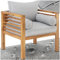 tectake® Lounge Gartenstuhl, moderner Holz Gartensessel, Balkonstuhl mit Sitzpolster und Kissen, Sessel mit Polster für Balkon und Garten, als Terrassenstuhl, Gartenmöbel outdoor wetterfest - 1 Sessel