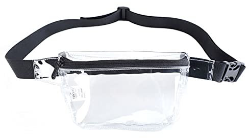 Allbestop Bauchtasche für Damen, transparent, durchsichtig, Gelee, Umhängetasche, Taille, Reise, Bauchtasche, Schultertasche, superleicht, für Reisen, Große Taschen Für Schule (Clear, One Size)