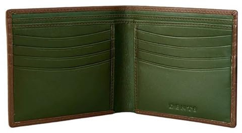 Dents Mens Eden Security Billfold Wallet - English Tan/Olive