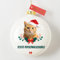 Akinda Art Gallery - Pallina di Natale in vetro Gatto Rosso - Nome gatto personalizzabile - Addobbi Natalizi - Decorazioni Albero di Natale - Pallina Personalizzabile - bianca - Regalo di Natale