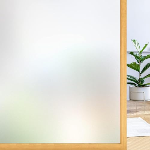 rabbitgoo Fensterfolie Blickdicht Milchglasfolie Klebefolie Matt 30x1000cm