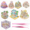NHQZ 8 Sets 3D House Stickers, Miniatur Haus Sticker 3D, 3D Sticker Scene, Haus Aufkleber Machen Sie Ihren Eigenen, Relief Stress für Erwachsene und Kinder